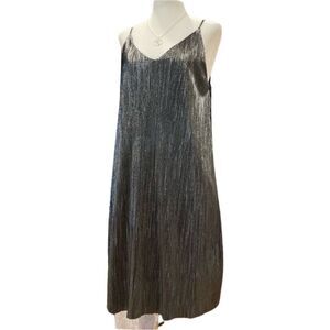 NWT Silver & Black Shimmery Cocktail Dress by One Clothing. Small